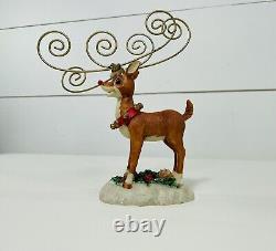 Vintage The Rudolph Company Christmas Figurine Red Nose Resin