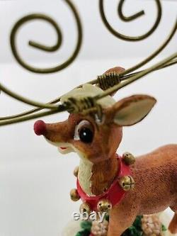 Vintage The Rudolph Company Christmas Figurine Red Nose Resin