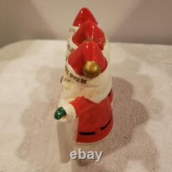 Vintage Three Wise Santas Christmas Ceramic Bank Figurine Japan RARE