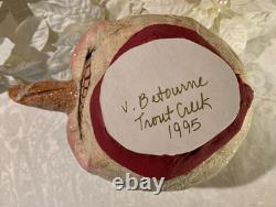 Vintage Trout Creek Virginia Betourne Snowman Jack O Lantern Folk Art