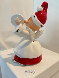 Vintage Ucagco Ceramic Christmas Angel Bell withCymbals Figurine ADORABLE