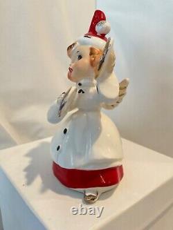 Vintage Ucagco Ceramic Christmas Angel Bell withCymbals Figurine ADORABLE