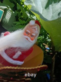 Vintage Woolworth's 1950s Santa Sleigh In Box And 6 Reindeer Japan