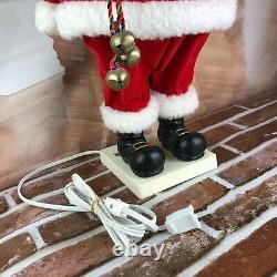 Vintage motionette Santa Claus with jingle bells Christmas decor