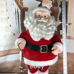 Vintage motionette Santa Claus with jingle bells Christmas decor