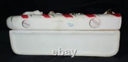 Vintage!'napco' Ceramic Christmas Planter Noel Kids On Candy Cane