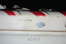 Vintage!'napco' Ceramic Christmas Planter Noel Kids On Candy Cane