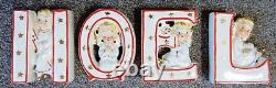 Vtg 1950's Norcrest Noel N O E L Christmas Angels Wall Pockets Candle Holders