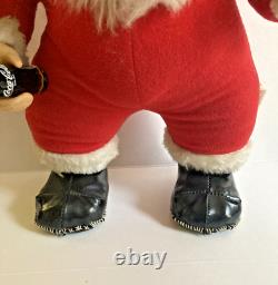 Vtg 1950s Rushton Coca Cola Santa Claus Rubber Face With Coke Bottle