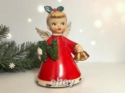 Vtg 1956 Napco NOEL 4x Angel Bell Figurine Holiday Decor Original Sticker & box