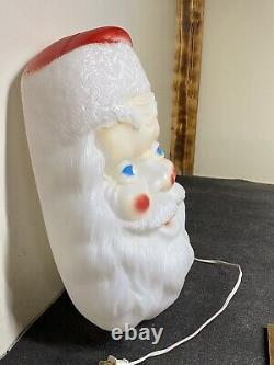 Vtg 1968 Empire Blow Mold Santa Face Christmas 17 St Nick Head Art & Light Kit