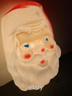 Vtg 1968 Empire Blow Mold Santa Face Christmas 17 St Nick Head Art & Light Kit