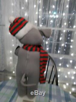 Vtg 1986 Telco Motion Ette Animated Lighted Christmas Snowball Mouse