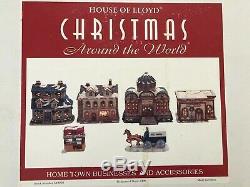 Vtg 1996 House Of Lloyd Christmas Around The World Village 6pc Lighted #542293