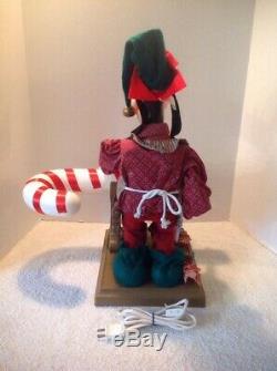 Vtg 1996 Santa's Best Disney Animated 22 Goofy Sawing Candy Cane Holiday Works