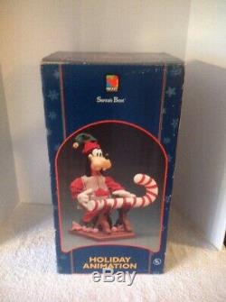 Vtg 1996 Santa's Best Disney Animated 22 Goofy Sawing Candy Cane Holiday Works