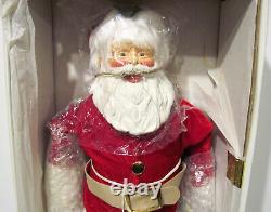 Vtg 30s Style CHRISTMAS Coca Cola Bottle SANTA CLAUS Posable Doll, Stand, Box
