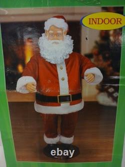Vtg. 4 Ft Christmas Santa Claus Animated Singing Dancing Karaoke Appears New