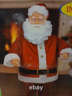 Vtg. 4 Ft Christmas Santa Claus Animated Singing Dancing Karaoke Appears New