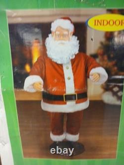 Vtg. 4 Ft Christmas Santa Claus Animated Singing Dancing Karaoke Appears New