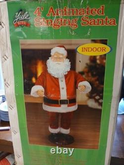 Vtg. 4 Ft Christmas Santa Claus Animated Singing Dancing Karaoke Appears New