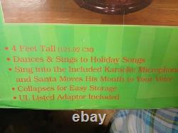 Vtg. 4 Ft Christmas Santa Claus Animated Singing Dancing Karaoke Appears New