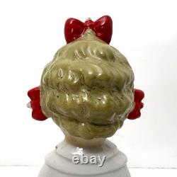 Vtg'50s HTF Ceramic Caroler Choir Pigtail Girl Christmas Figurines Japan Candle