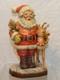 Vtg 6 3/4 Anri Sarah Kay Santa With Reindeer Wood Xmas Figurine 206/750 Valentine