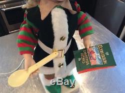 Vtg Animated Christmas Telco Motionette Baker Pixie Elf Santa Helper Blonde