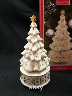 Vtg China Jewels 7 LENOX MUSICAL CHRISTMAS TREE FIGURINE O Tannenbaum RARE