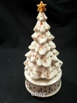 Vtg China Jewels 7 LENOX MUSICAL CHRISTMAS TREE FIGURINE O Tannenbaum RARE