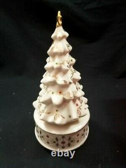 Vtg China Jewels 7 LENOX MUSICAL CHRISTMAS TREE FIGURINE O Tannenbaum RARE