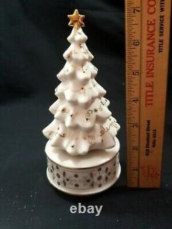 Vtg China Jewels 7 LENOX MUSICAL CHRISTMAS TREE FIGURINE O Tannenbaum RARE