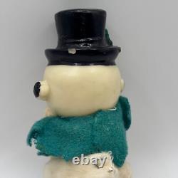 Vtg Christmas Knee Hugger Snowman Ornament 4 Felt Frosty Read Description