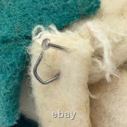 Vtg Christmas Knee Hugger Snowman Ornament 4 Felt Frosty Read Description