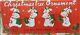 Vtg Extremely Rare Napco Christmas Elf Noel Pixies Under Candycain Umbrella