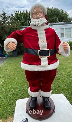 Vtg. Gemmy 4 Foot Xmas Santa Claus Animated Singing DancingSee Video