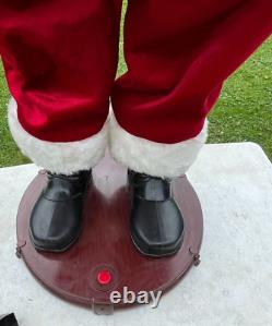 Vtg. Gemmy 4 Foot Xmas Santa Claus Animated Singing DancingSee Video