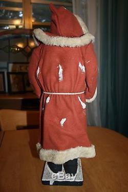Vtg German Santa Claus Father Christmas Figure Signed Jerry & Carol Smith 20