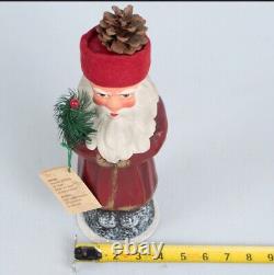 Vtg Ino Schaller Santa Candy Container Red Belsnickel Paper Mache 12 Belsnickle