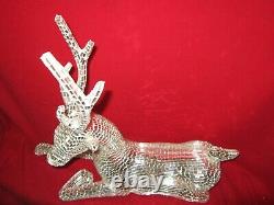 Vtg JOBI Reindeer Statue Mosaic Glass Mirror Art Deco Brazil Artist 21x17.5