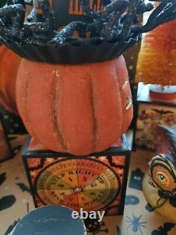 Vtg? Johanna Parker? Bethany Lowe Inspired? Halloween? Pumpkin Head Candle Holder