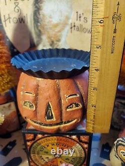 Vtg? Johanna Parker? Bethany Lowe Inspired? Halloween? Pumpkin Head Candle Holder