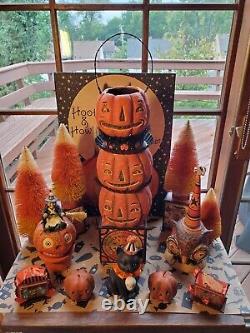 Vtg? Johanna Parker? Bethany Lowe Inspired? Halloween? Pumpkin Head Candle Holder