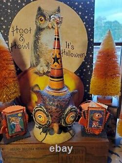 Vtg Johanna Parkerbethany Lowe Inspiredhalloweencollectableowl/cone Hat