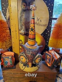 Vtg Johanna Parkerbethany Lowe Inspiredhalloweencollectableowl/cone Hat