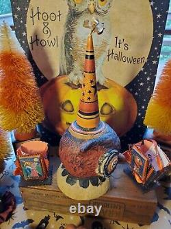 Vtg Johanna Parkerbethany Lowe Inspiredhalloweencollectableowl/cone Hat