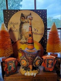 Vtg Johanna Parkerbethany Lowe Inspiredhalloweencollectableowl/cone Hat