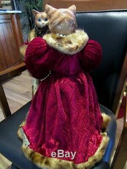 Vtg Katherine's Collection Wayne Kleski VGC Victorian Cat Dolls Royal Couple 18