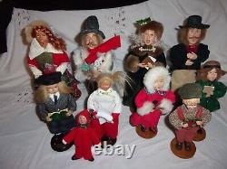 Vtg Lot of 10 Dickens Style Christmas Carolers Figures Pickwick Byers Etc 11 9